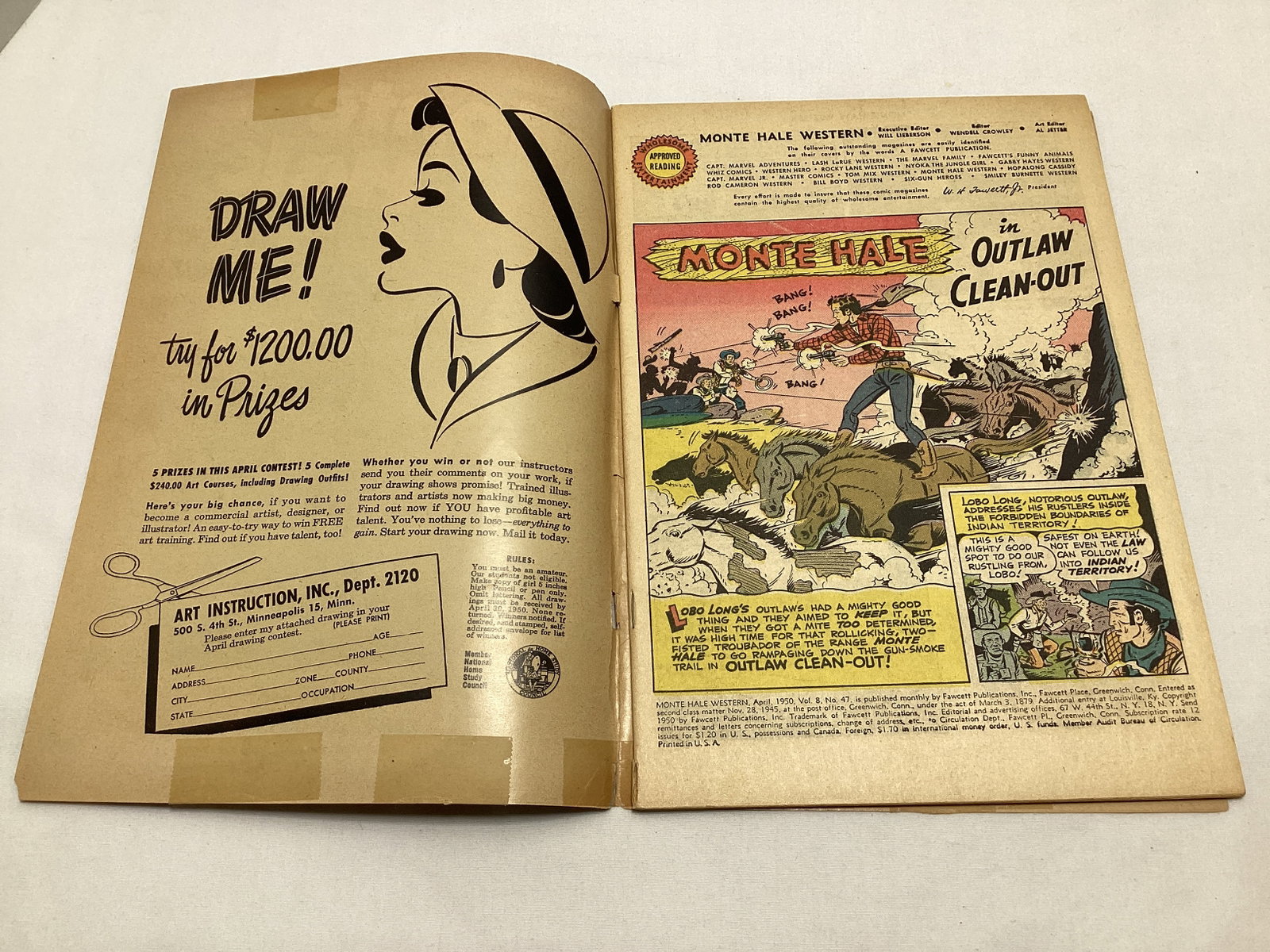 Monte Hale Western 47 Fawcett Comic Book - 6