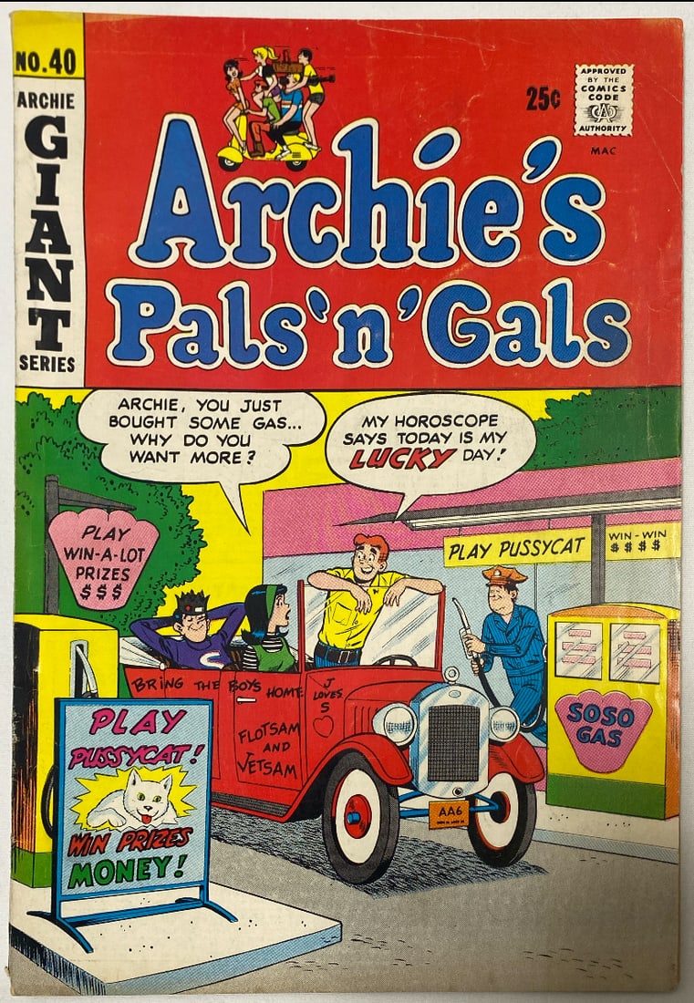 Archie's Pals and Gals 40 Archie Comic Book: 1966, please preview and see all photos for condition