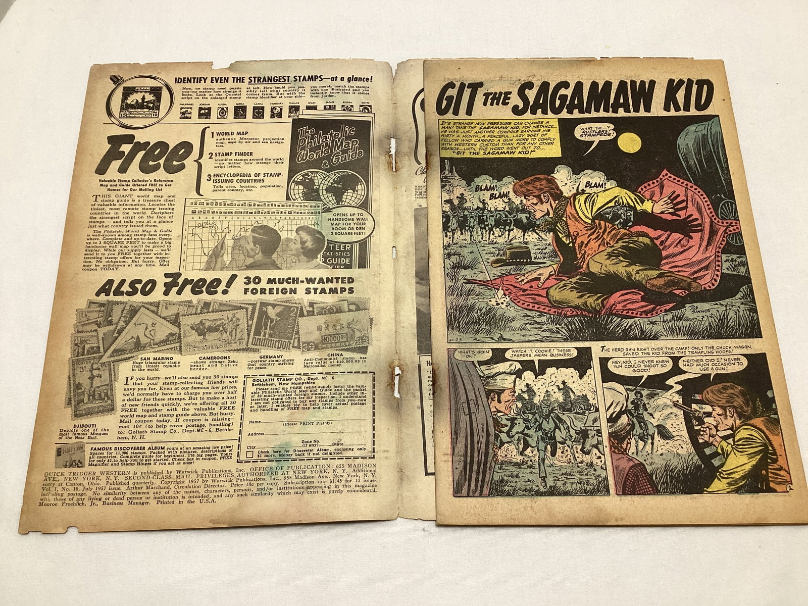 Quick Trigger Western 18 Atlas Comic Book - 6