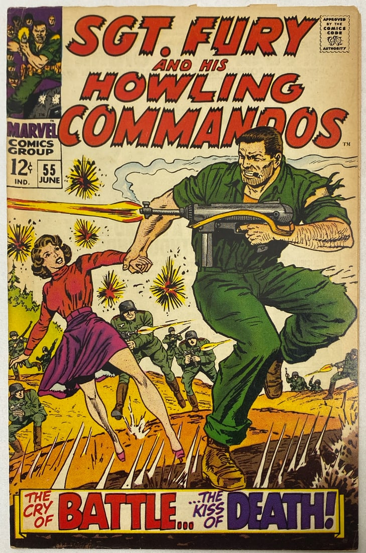 Sgt. Fury and His Howling Commandos 55 Marvel Comic Book: 1968, please preview and see all photos for condition