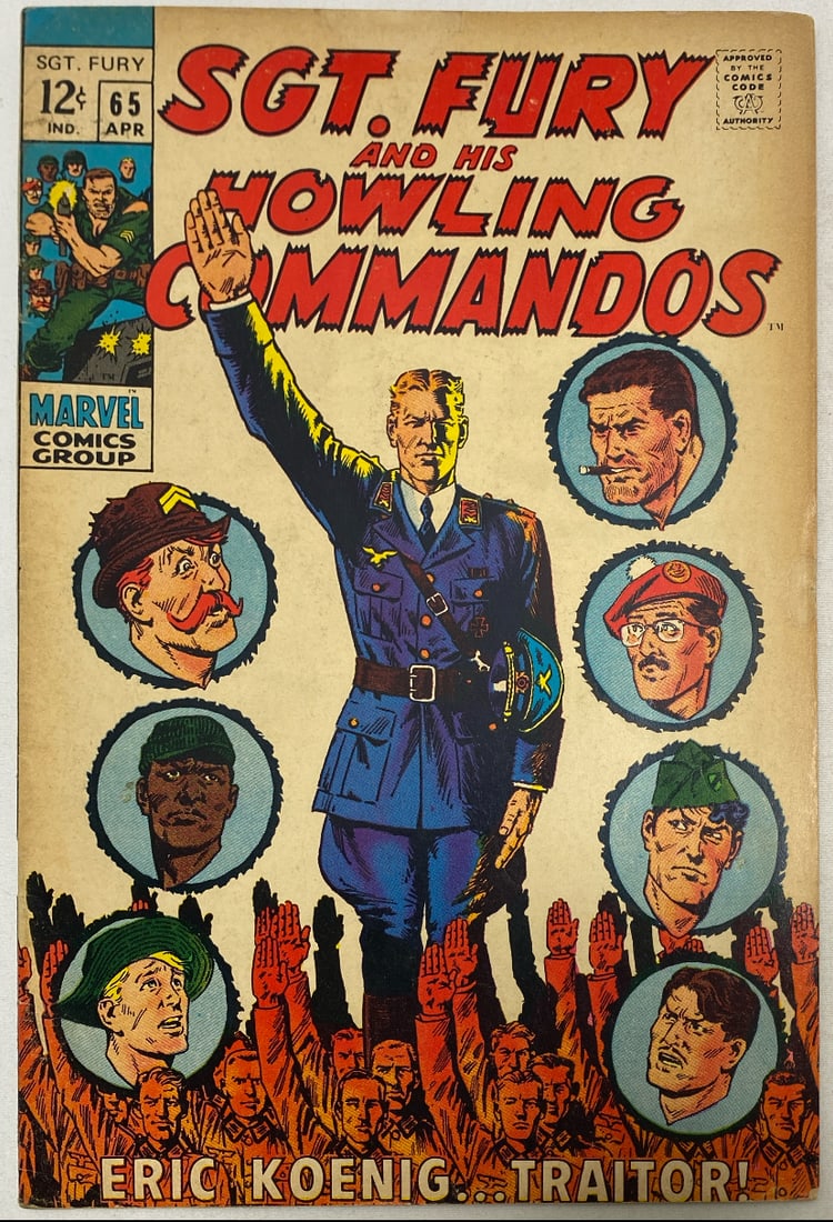 Sgt. Fury and His Howling Commandos 65 Marvel Comic Book: 1969, please preview and see all photos for condition
