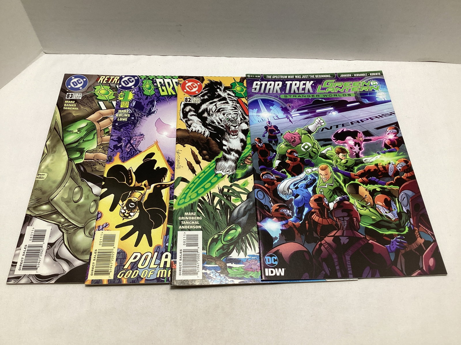 Four Green Lantern DC Comic Books: please preview and see all photos for condition