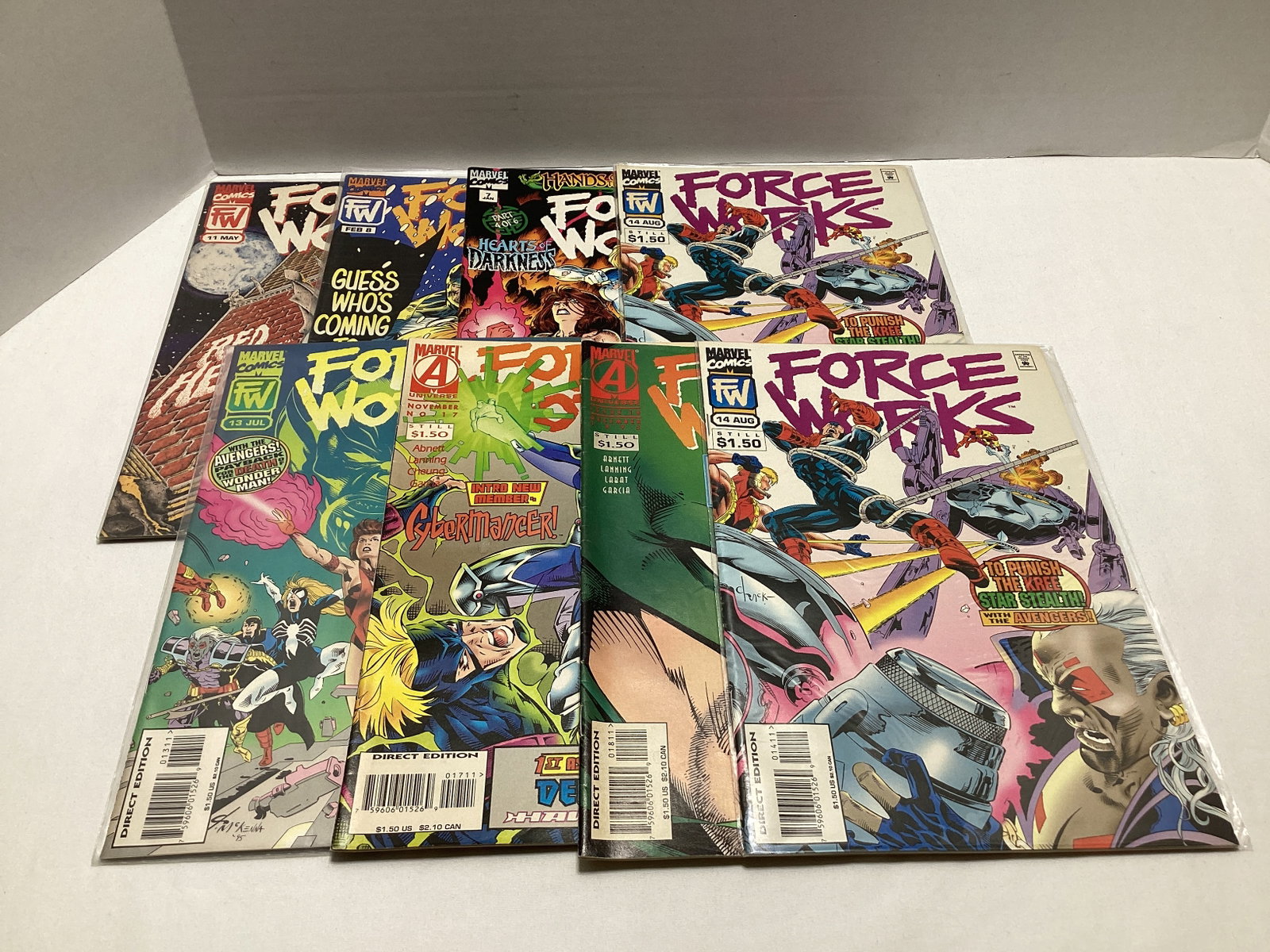 Eight Force Works Marvel Comic Books: please preview and see all photos for condition