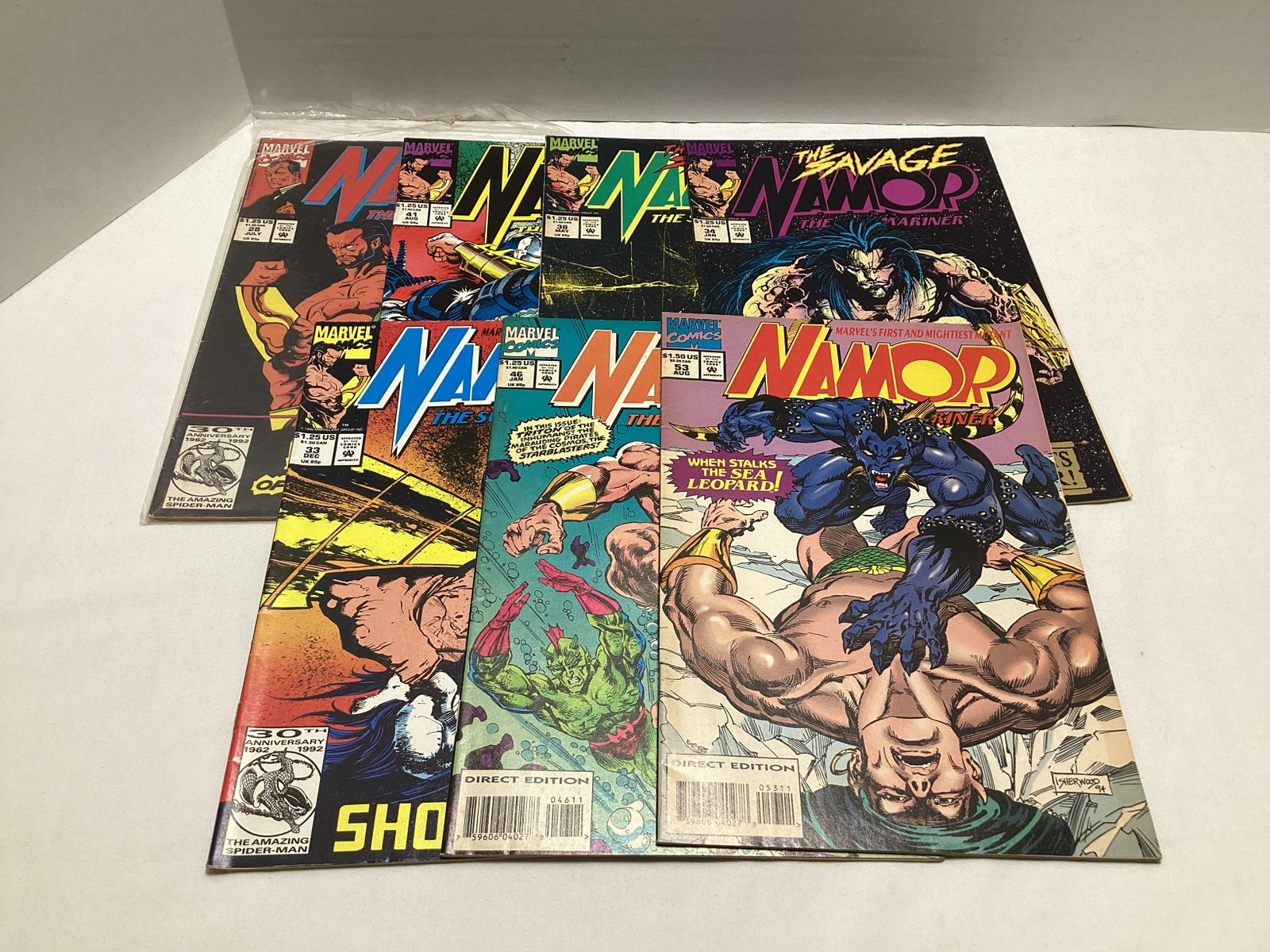 Seven Namor the Submariner Marvel Comic Books: please preview and see all photos for condition