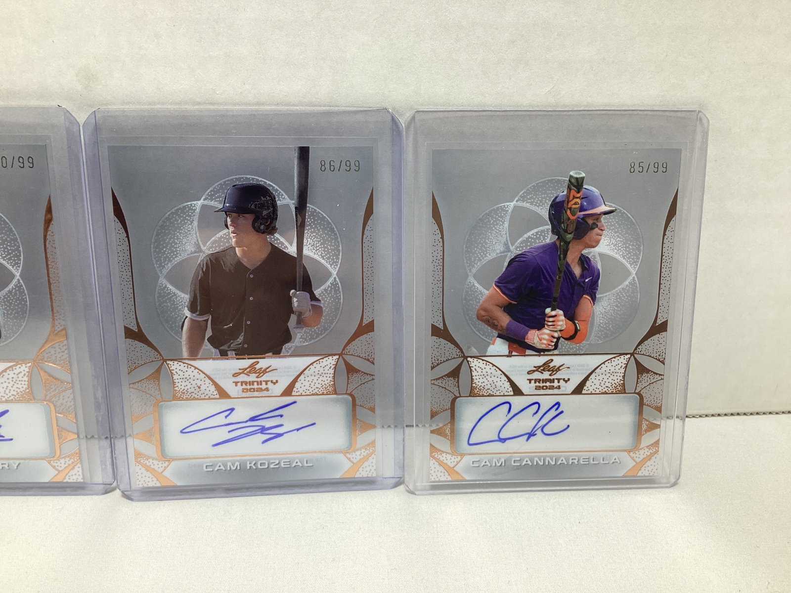 Four Leaf Trinity Autographed Baseball Cards - 3