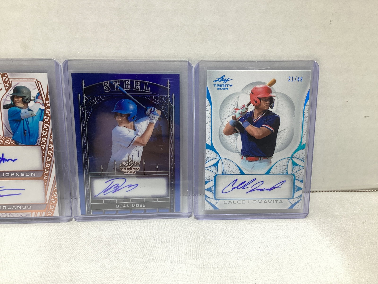 Five Leaf Trinity Autographed Baseball Cards - 3