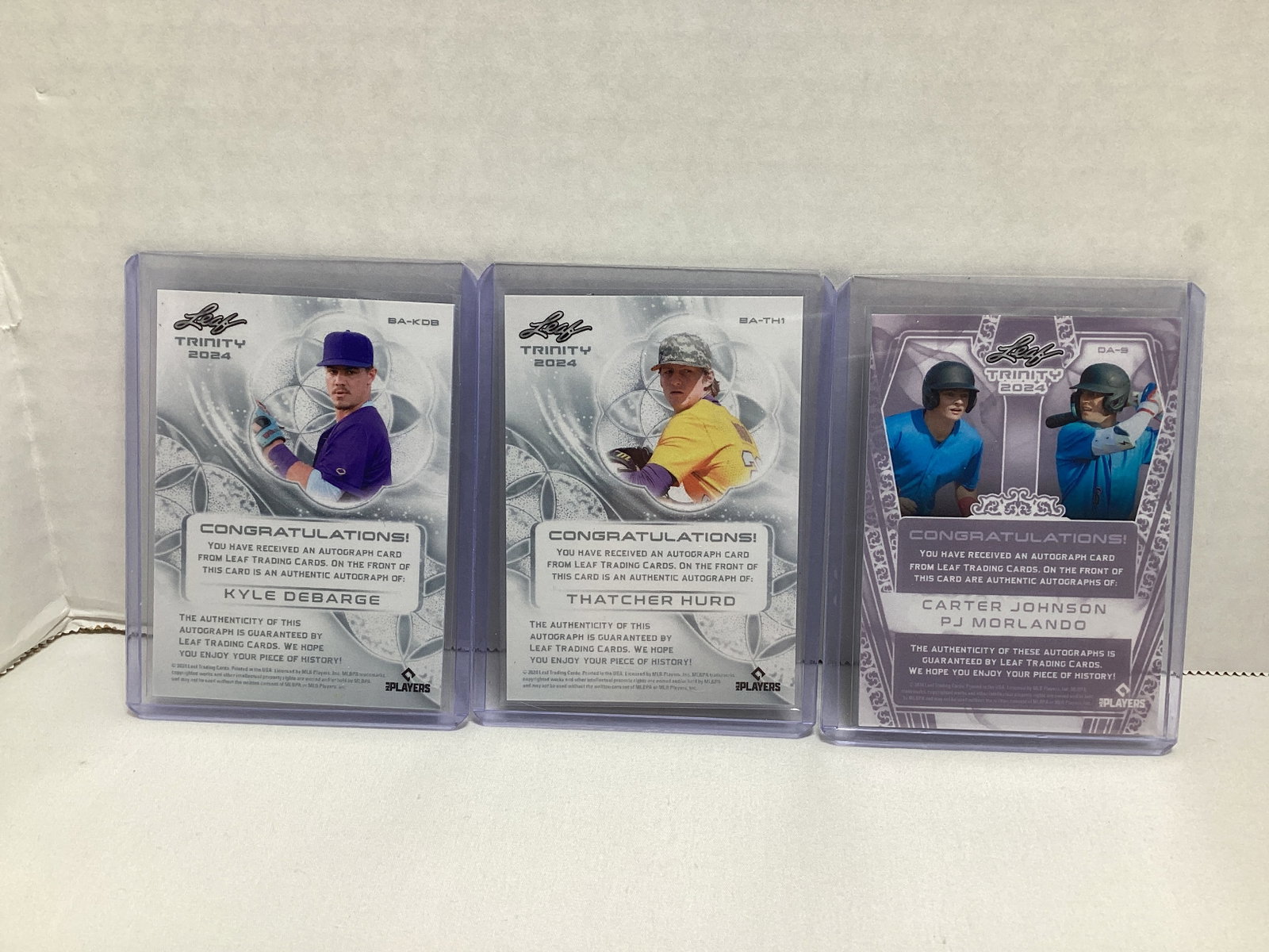 Five Leaf Trinity Autographed Baseball Cards - 4