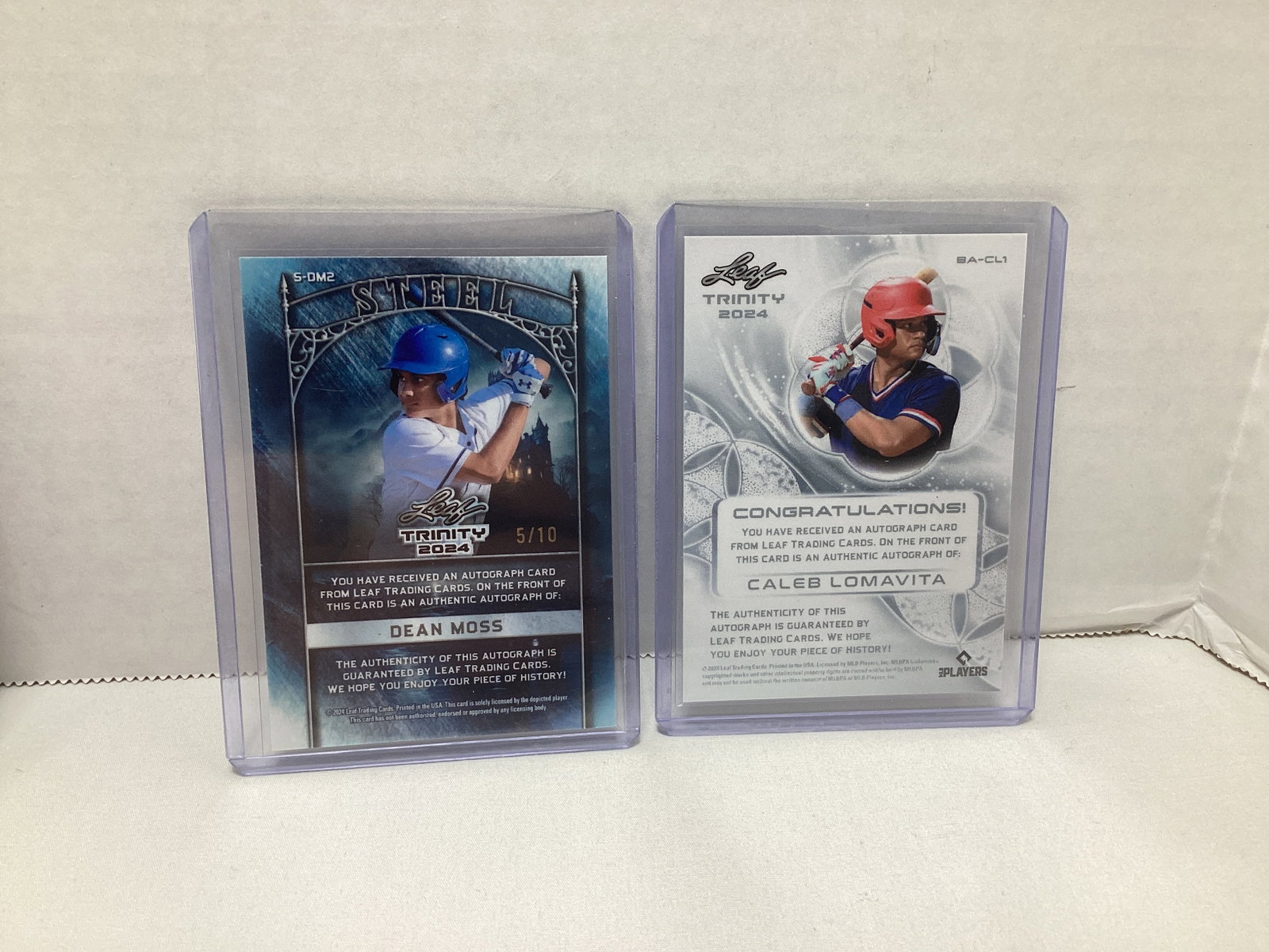 Five Leaf Trinity Autographed Baseball Cards - 5