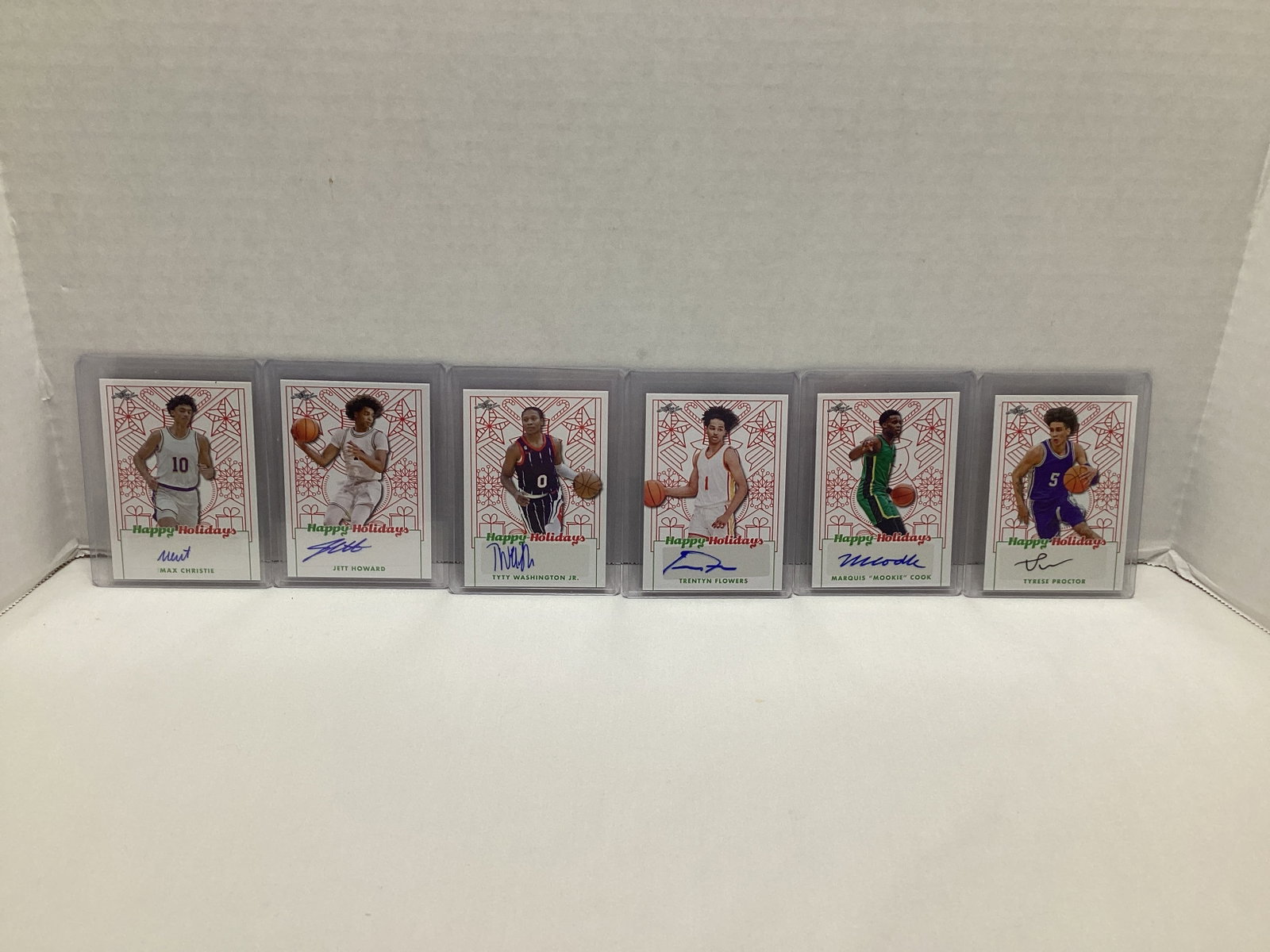 Six Leaf Happy Holidays Autographed Basketball Cards (1 of 5)