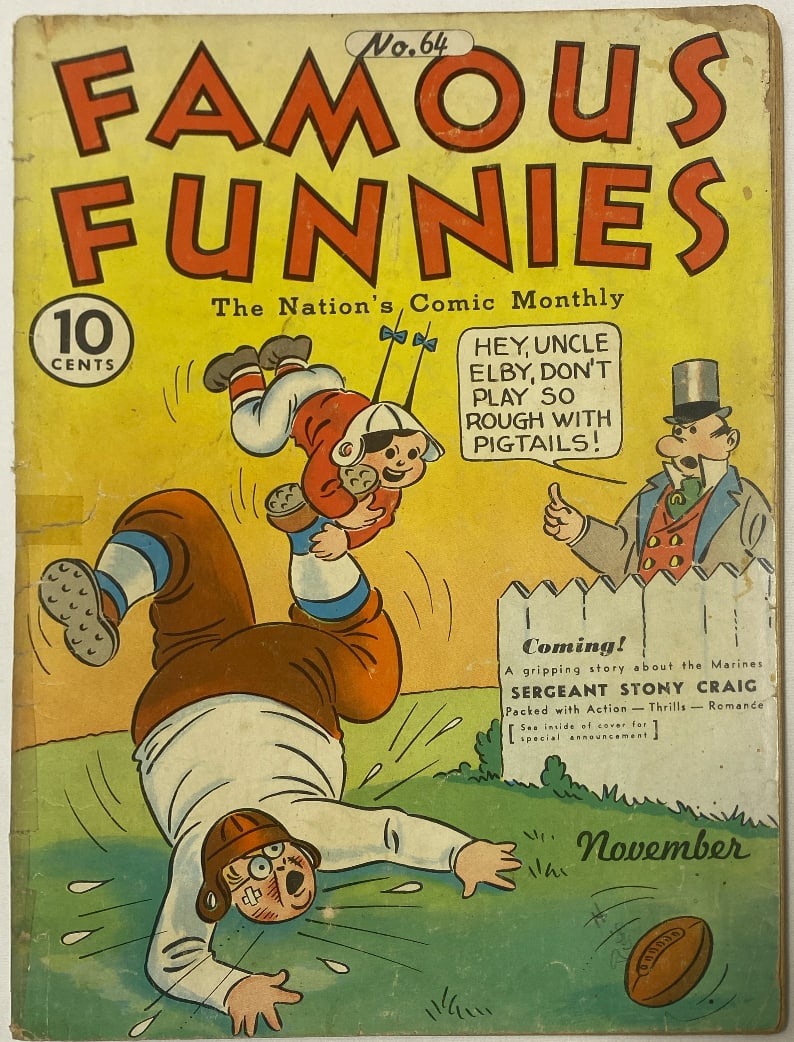 Famous Funnies 64 Comic Book: 1939, tape, please preview and see all photos for condition