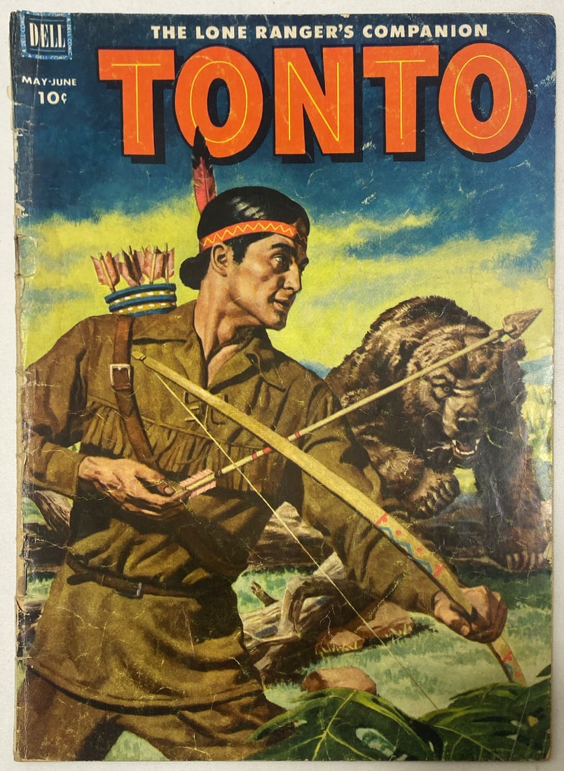 Tonto 5 Dell Lone Ranger Comic Book: 1952, no back cover, please preview and see all photos for condition