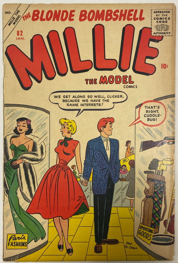 Millie the Model 82 Atlas Comic Book: 1958, please preview and see all photos for condition