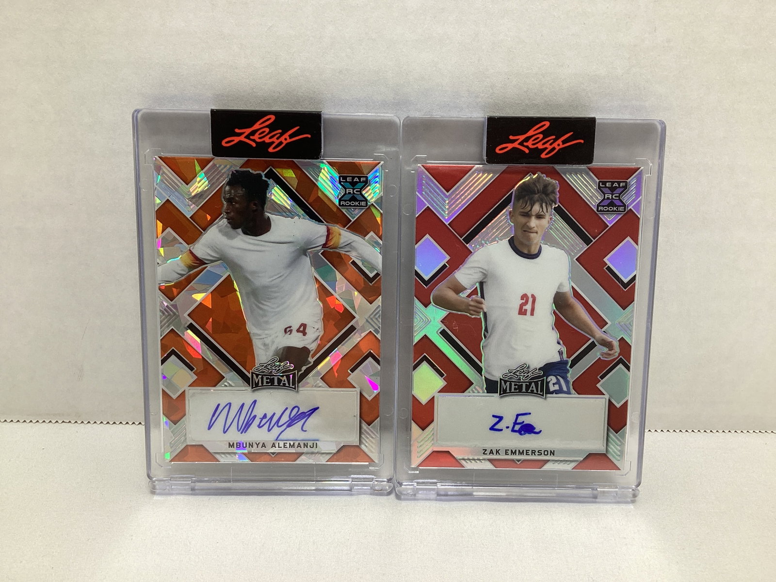 Two Leaf Metal Autographed Soccer Cards (1 of 2)