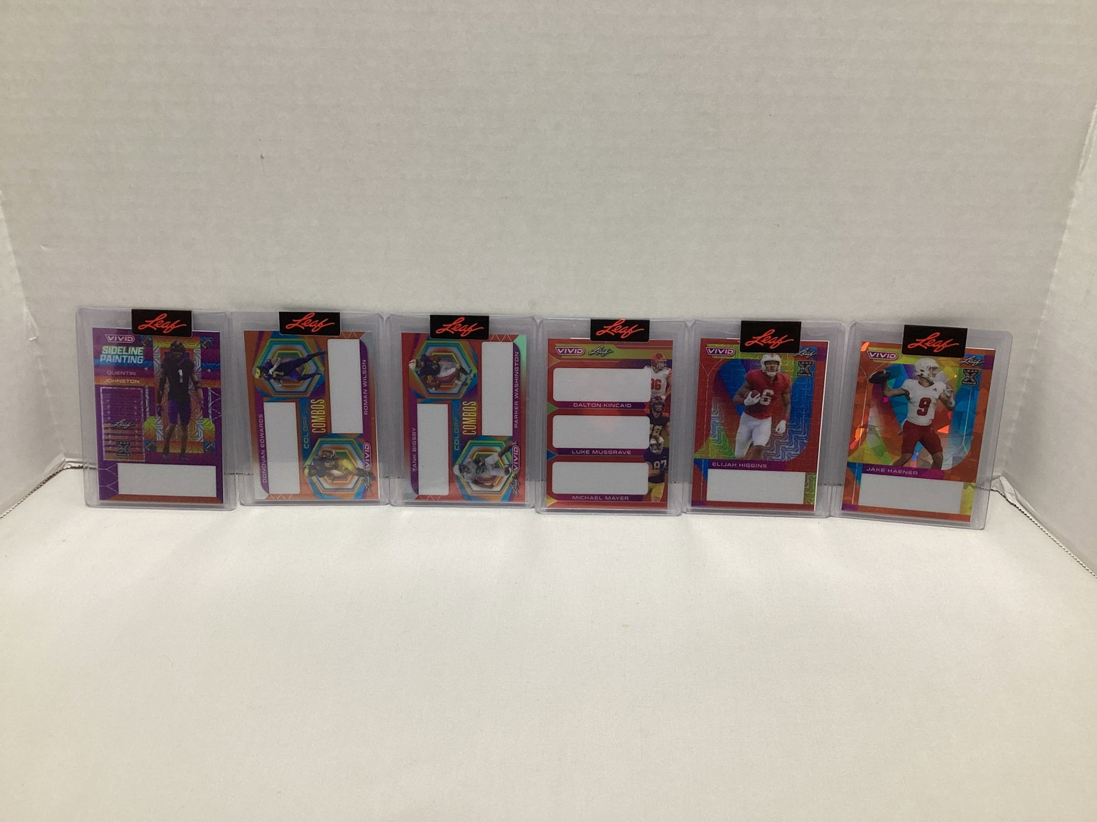 Six Leaf Vivid 1/1 Pre Production Football Cards: .