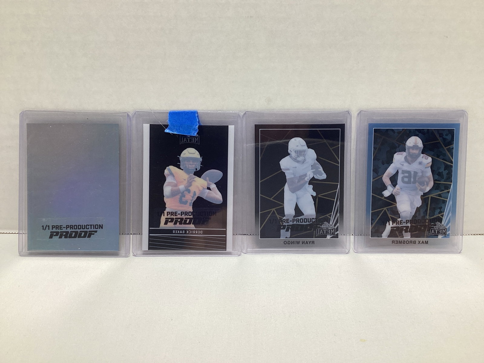 Four Leaf 1/1 Pre Production Proof Football Cards - 2