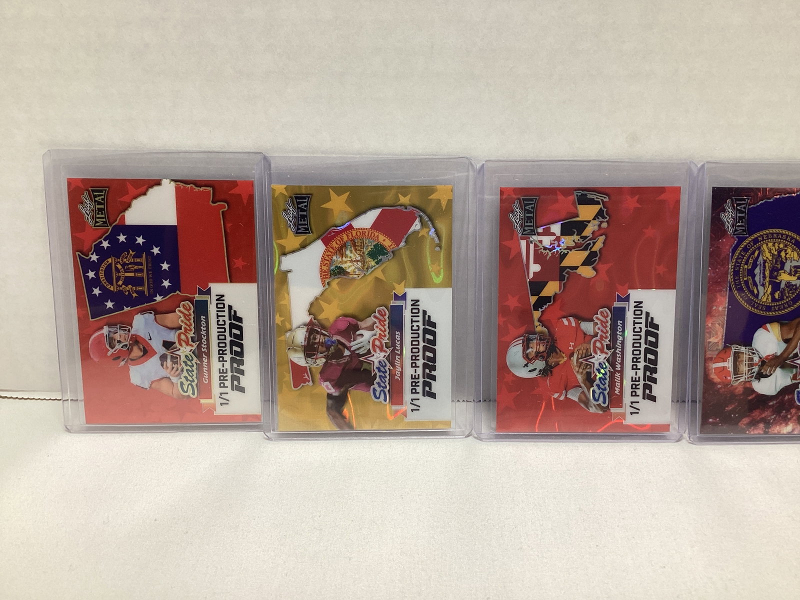 Six Leaf State Pride 1/1 Pre Production Football Cards - 2