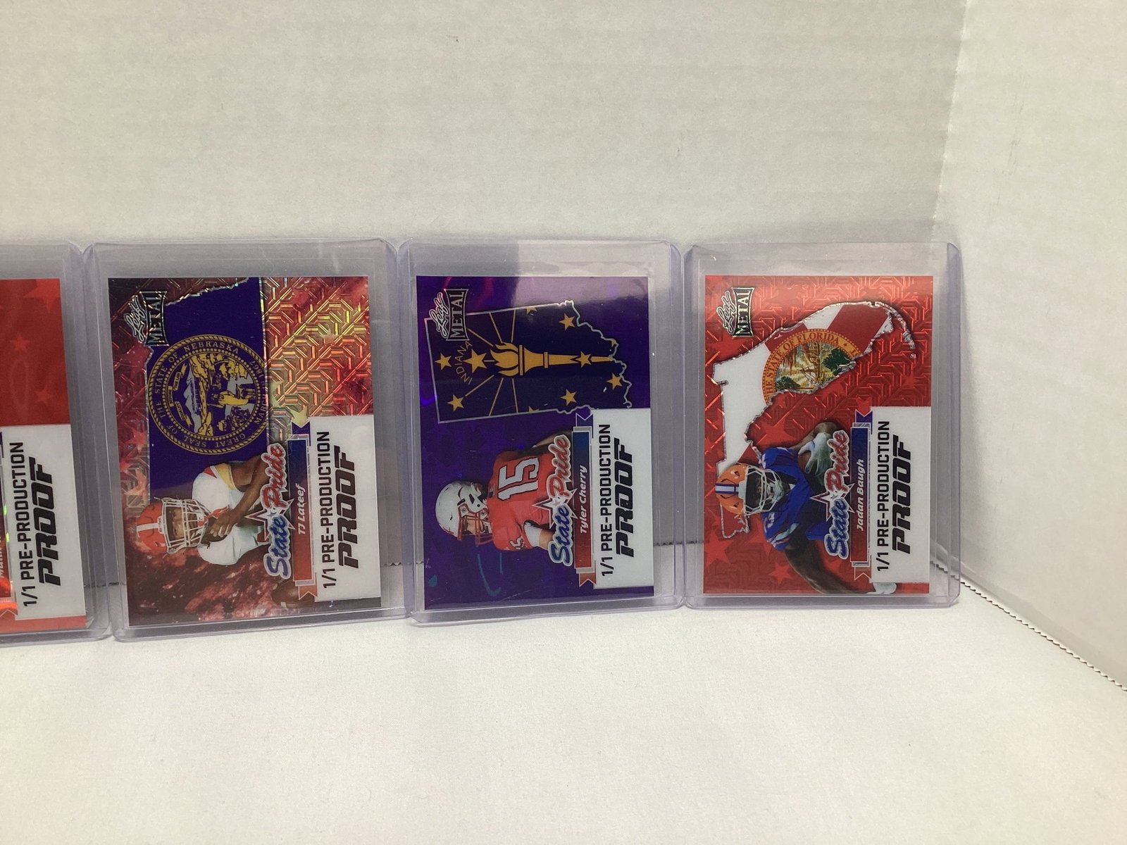 Six Leaf State Pride 1/1 Pre Production Football Cards - 3