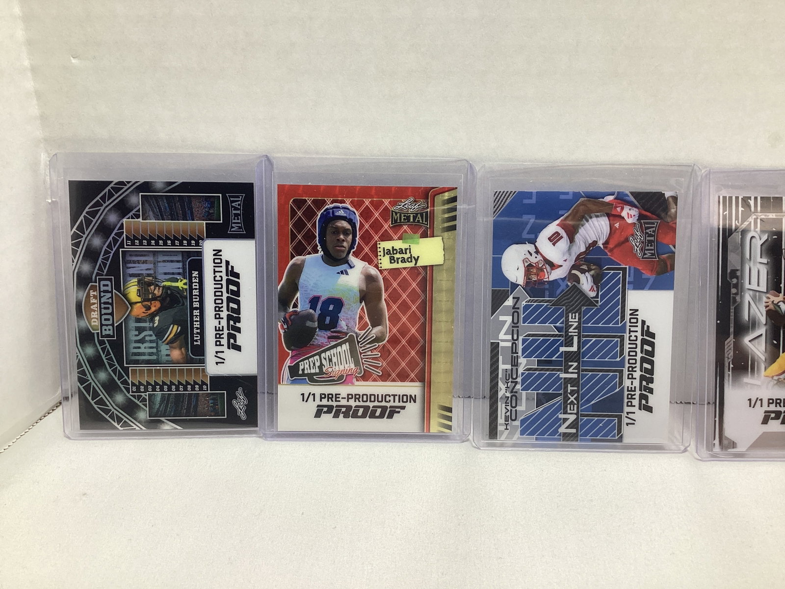 Six Leaf 1/1 Pre Production Football Cards - 2