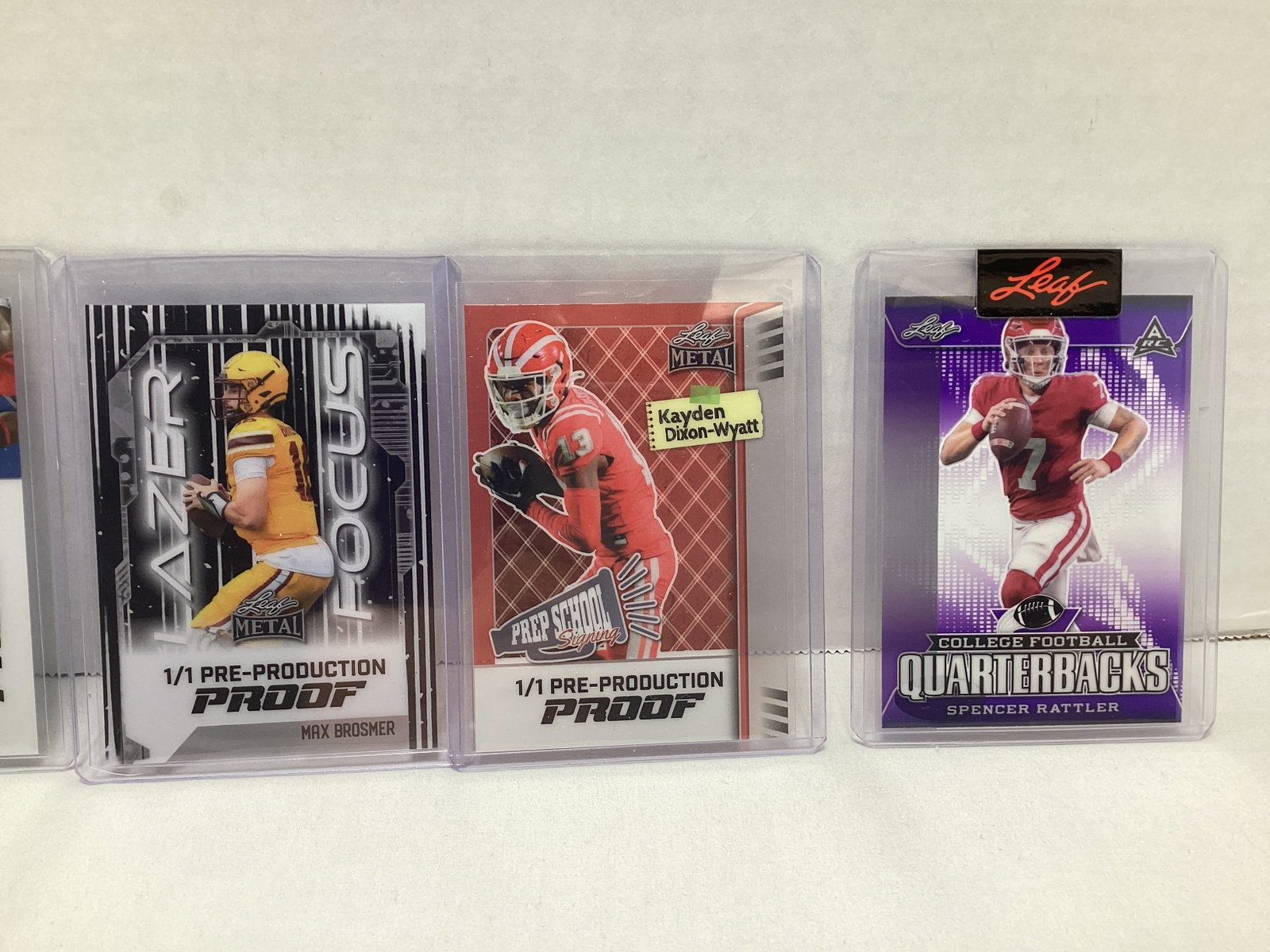 Six Leaf 1/1 Pre Production Football Cards - 3