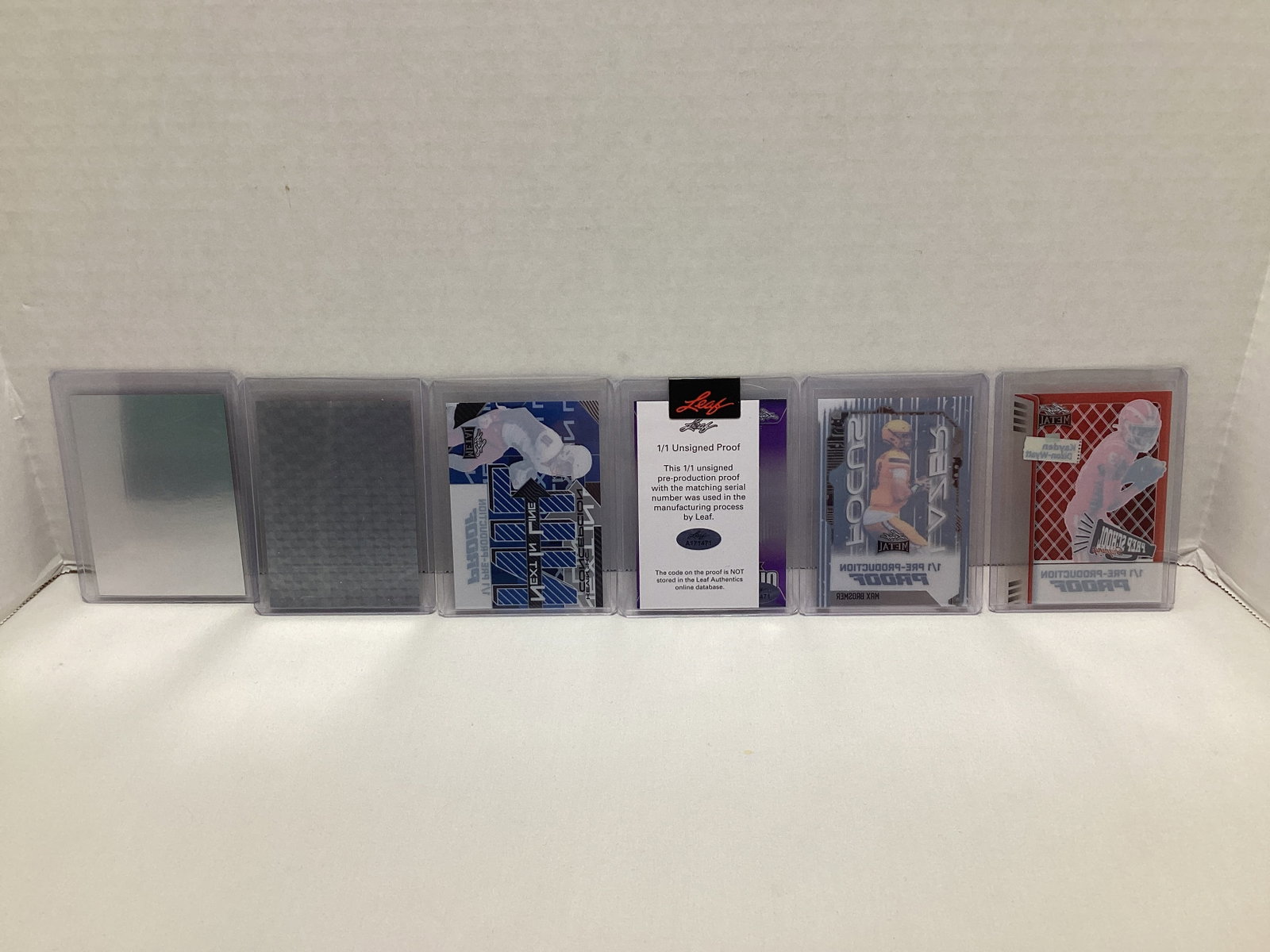 Six Leaf 1/1 Pre Production Football Cards - 4