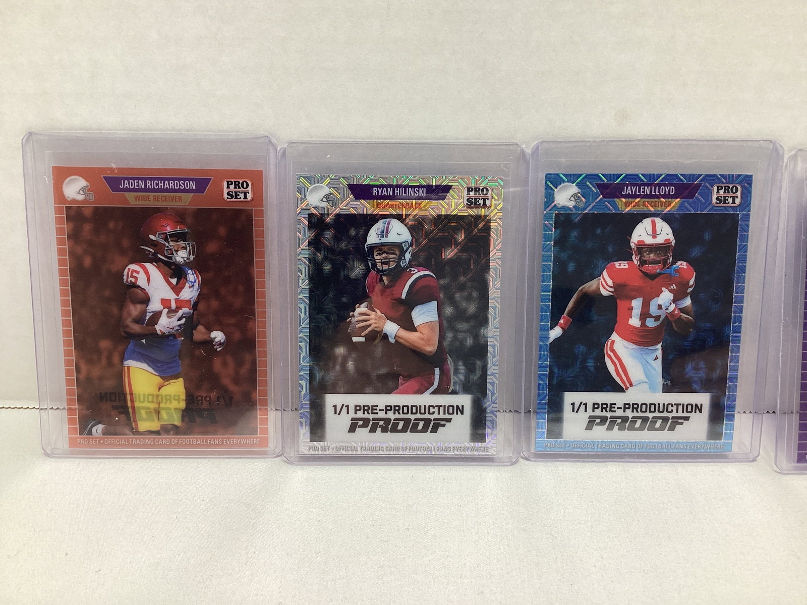 Five Leaf Pro Set 1/1 Pre Production Football Cards - 2