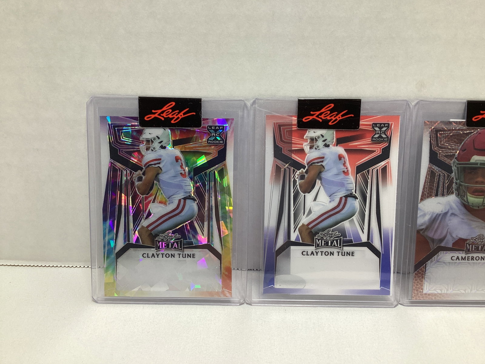 Four Leaf Metal 1/1 Pre Production Football Cards - 2