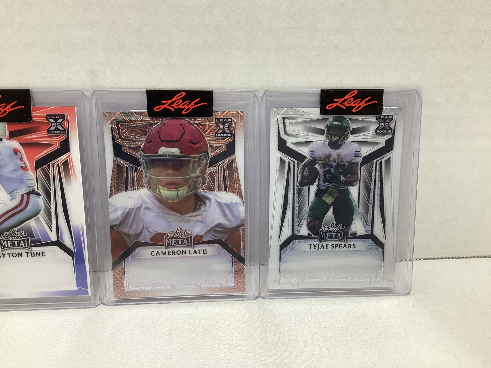 Four Leaf Metal 1/1 Pre Production Football Cards - 3