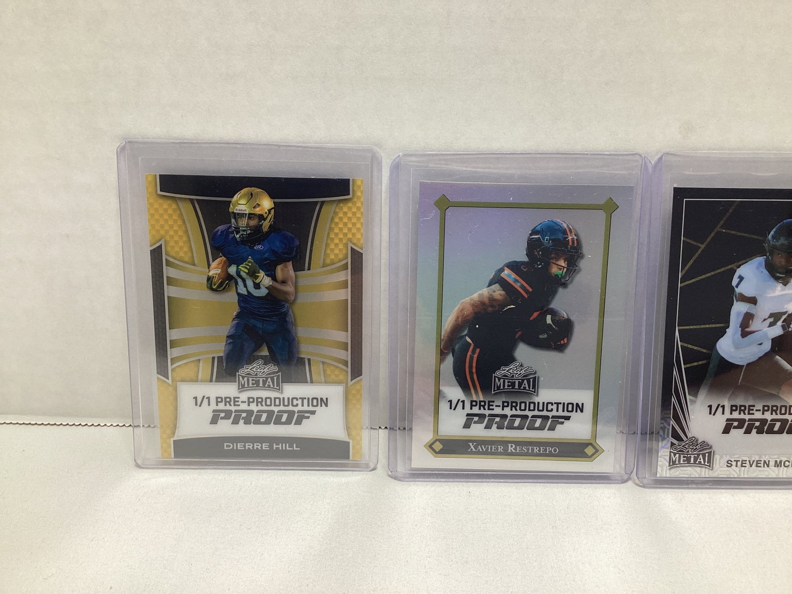 Four Leaf Metal 1/1 Pre Production Football Cards - 2