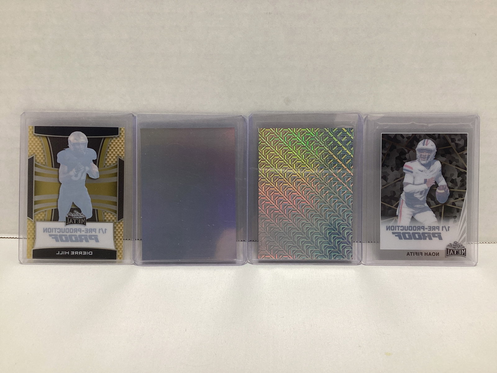 Four Leaf Metal 1/1 Pre Production Football Cards - 4