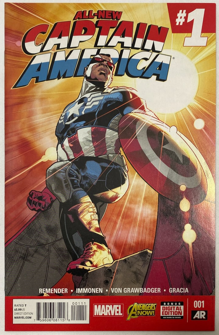 All New Captain America 1 Marvel Comic Book (1 of 8)