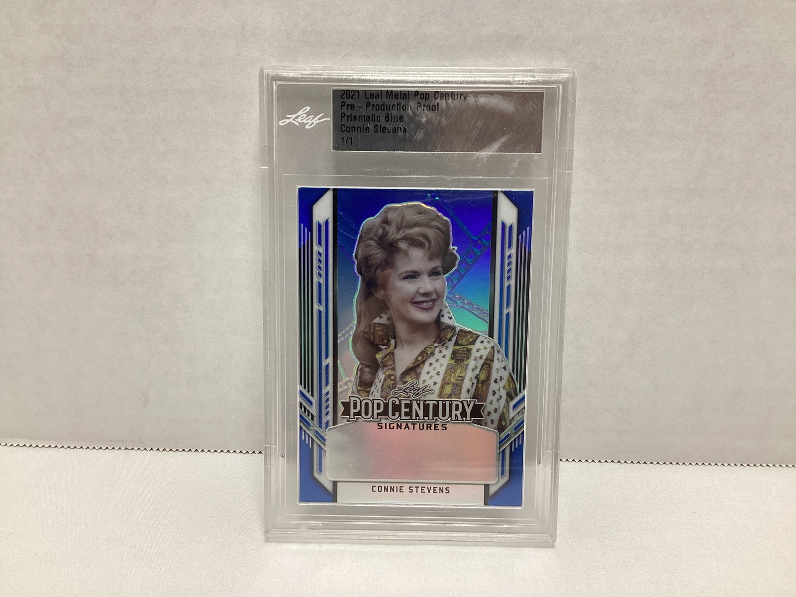 Encapsulated 2021 Leaf Metal Connie Stevens 1/1 Pre Production Card: .