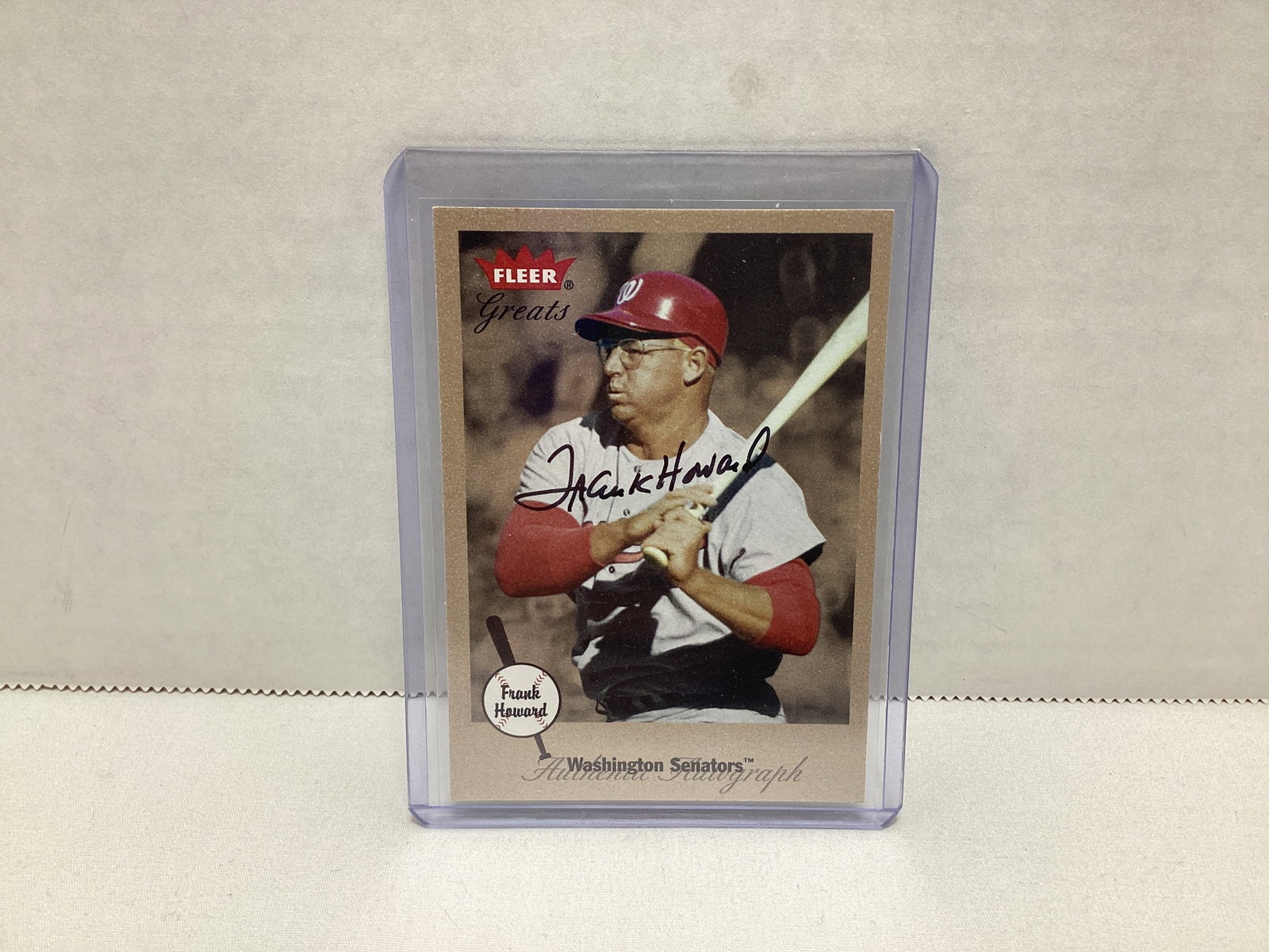 2001 Fleer Frank Howard Autographed Baseball Card (1 of 2)