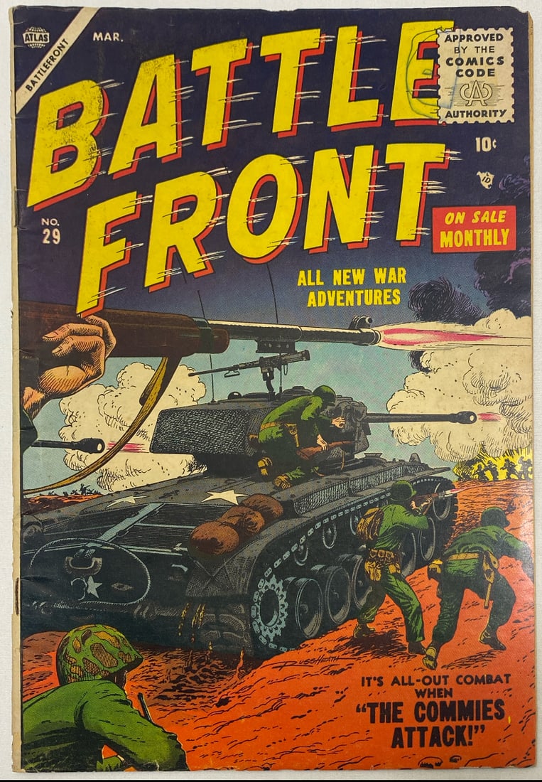 Battle Front 29 Atlas War Comic Book: 1955, please preview and see all photos for condition