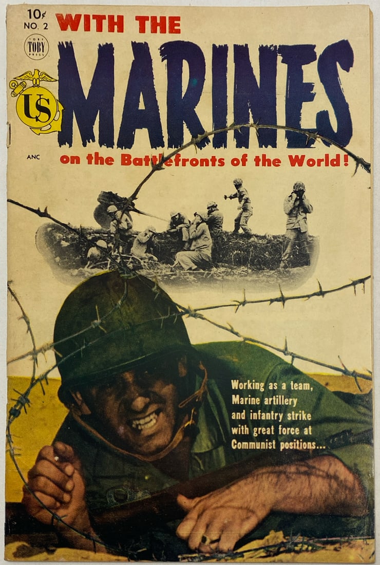 With the Marines 2 Toby Press Comic Book: 1954, please preview and see all photos for condition