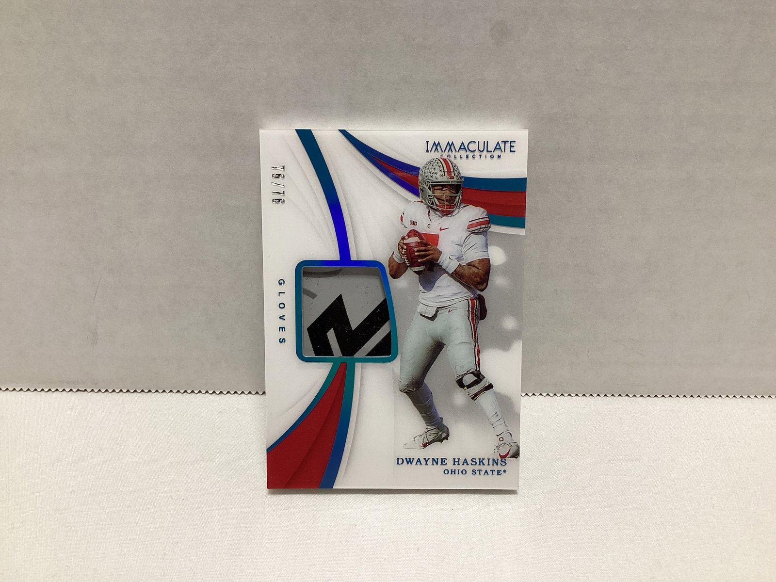 2019 Panini Immaculate Dwayne Haskins Ohio State Gloves 76/76 Football Card: .