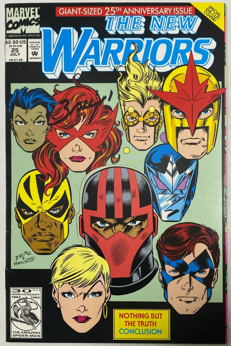Mark Bagley Signed New Warriors 25 Marvel Comic Book (1 of 9)