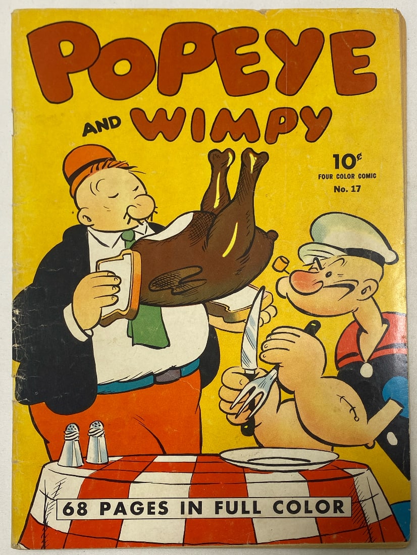 Four Color 17 Dell Popeye and Wimpy Comic Book: 1942, please preview and see all photos for condition