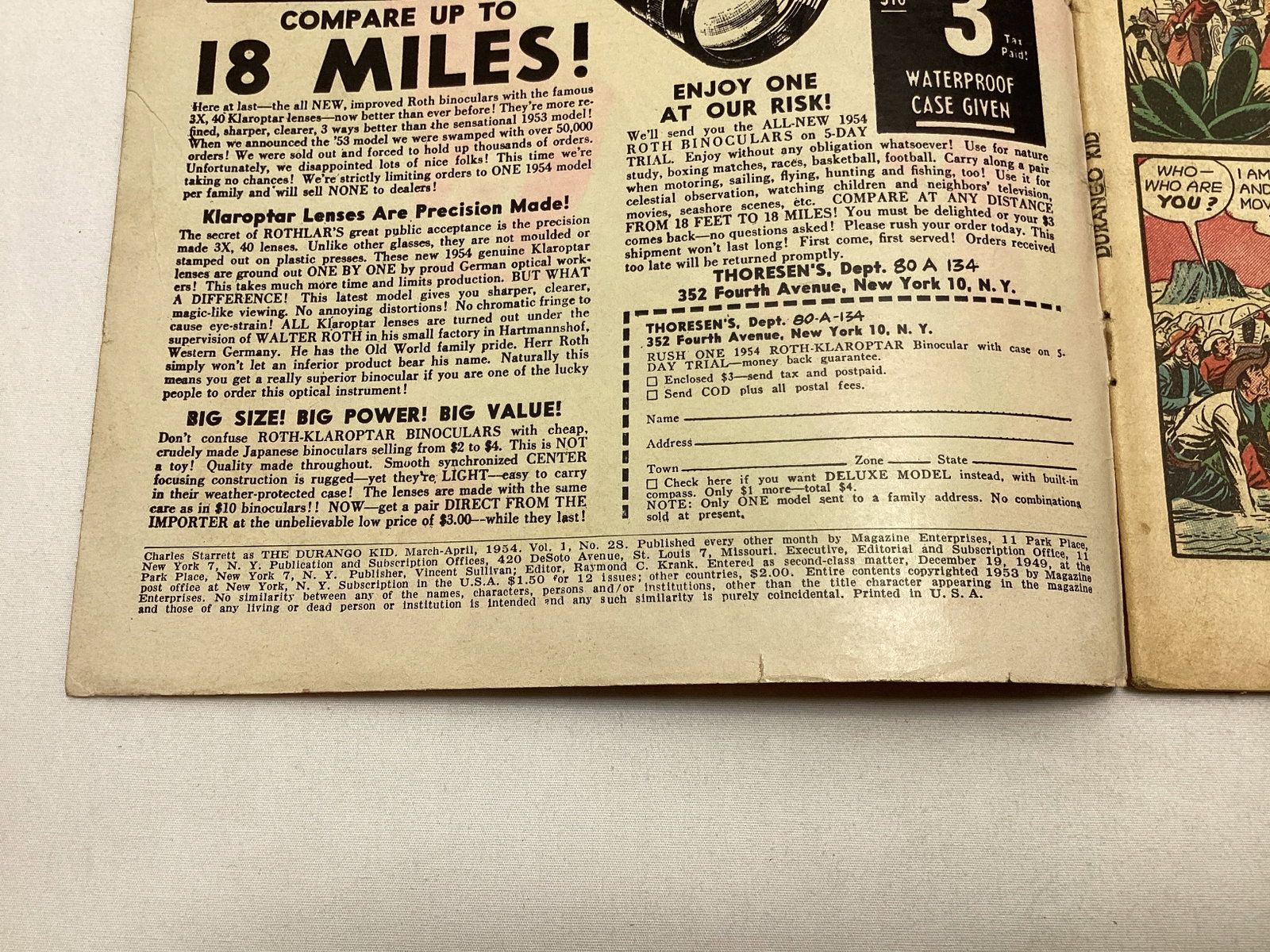 The Durango Kid 28 Magazine Enterprises Comic Book - 7