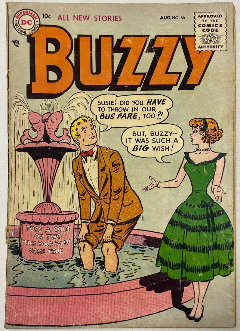 Buzzy 66 DC Comic Book: 1955, please preview and see all photos for condition