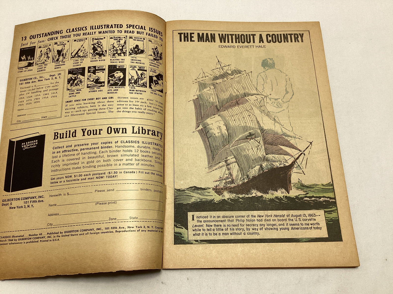 Classics Illustrated 63 (168) The Man Without a Country Comic Book - 6
