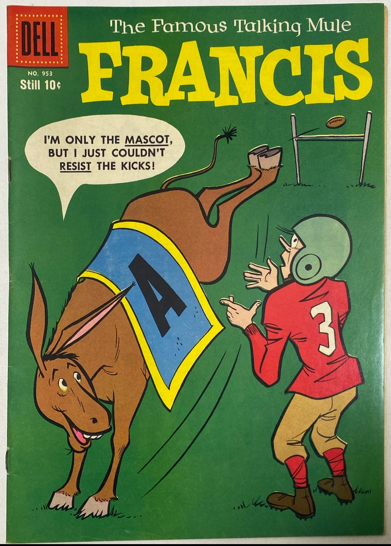 Four Color 953 Francis Comic Book: 1958, please preview and see all photos for condition