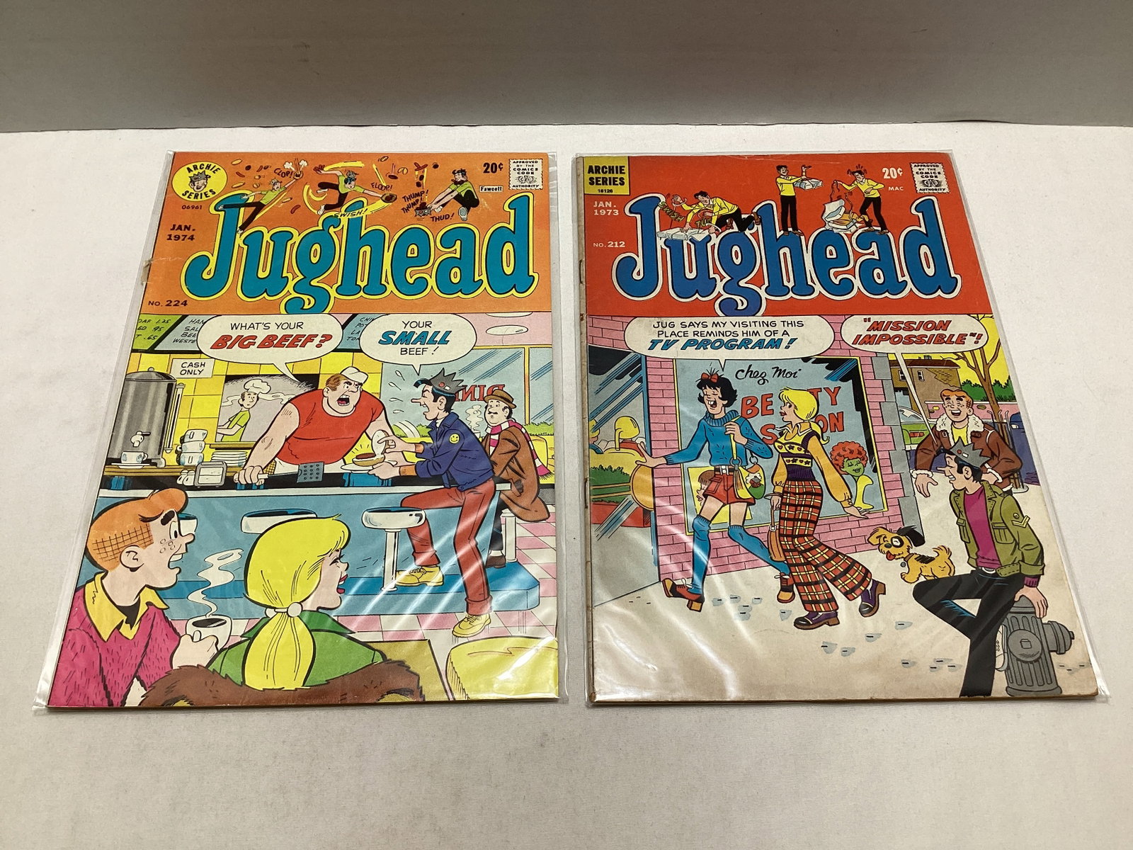 Two Jughead Archie Comic Books: please preview and see all photos for condition