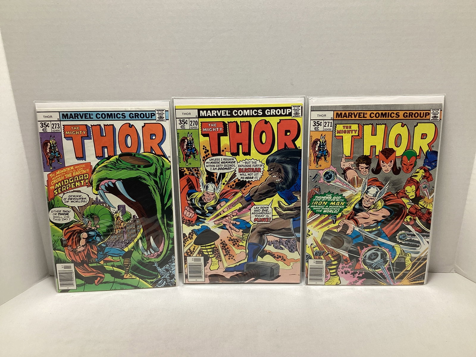 Three Thor Marvel Comic Books (1 of 4)