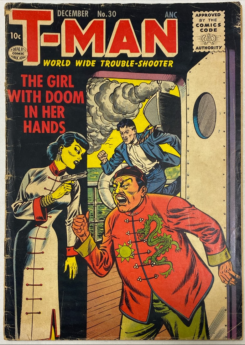 T-Man 30 Quality Comic Book: 1955, please preview and see all photos for condition