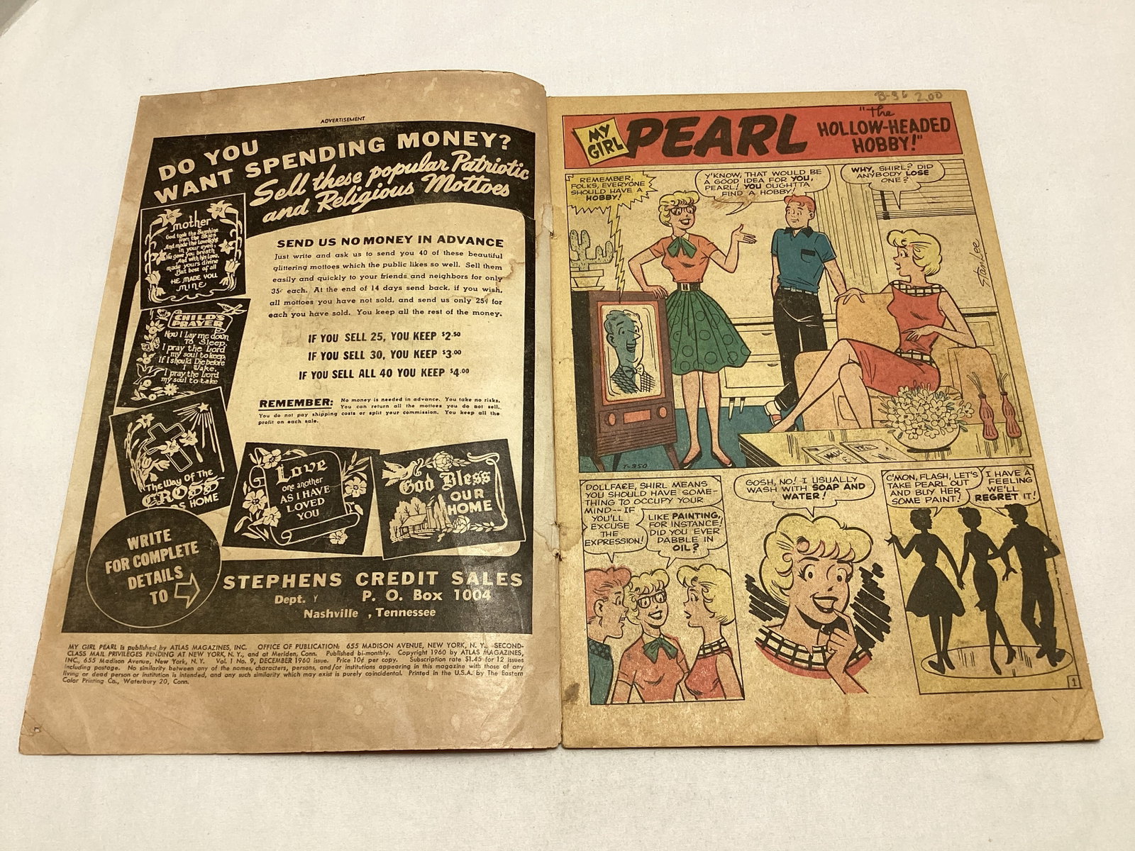 My Girl Pearl 9 Atlas Comic Book - 6