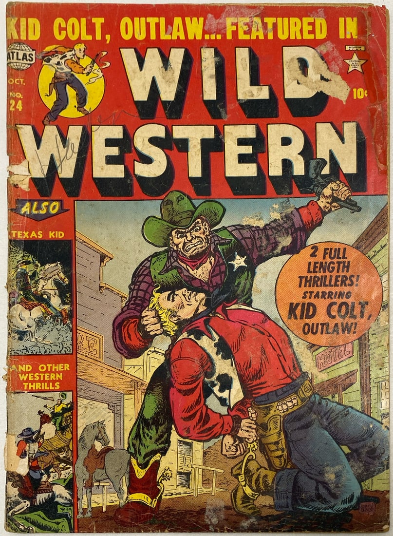 Wild Western 24 Atlas Kid Colt Comic Book (1 of 8)