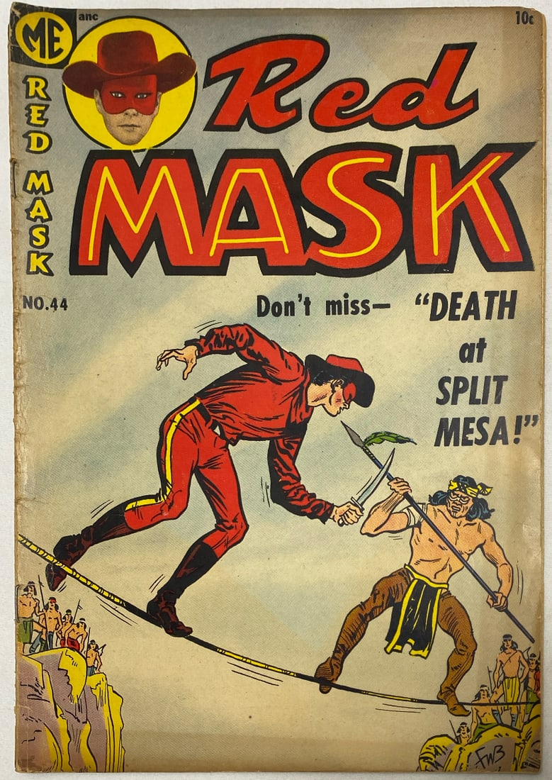 Red Mask 44 Magazine Enterprises Comic Book: 1954, please preview and see all photos for condition
