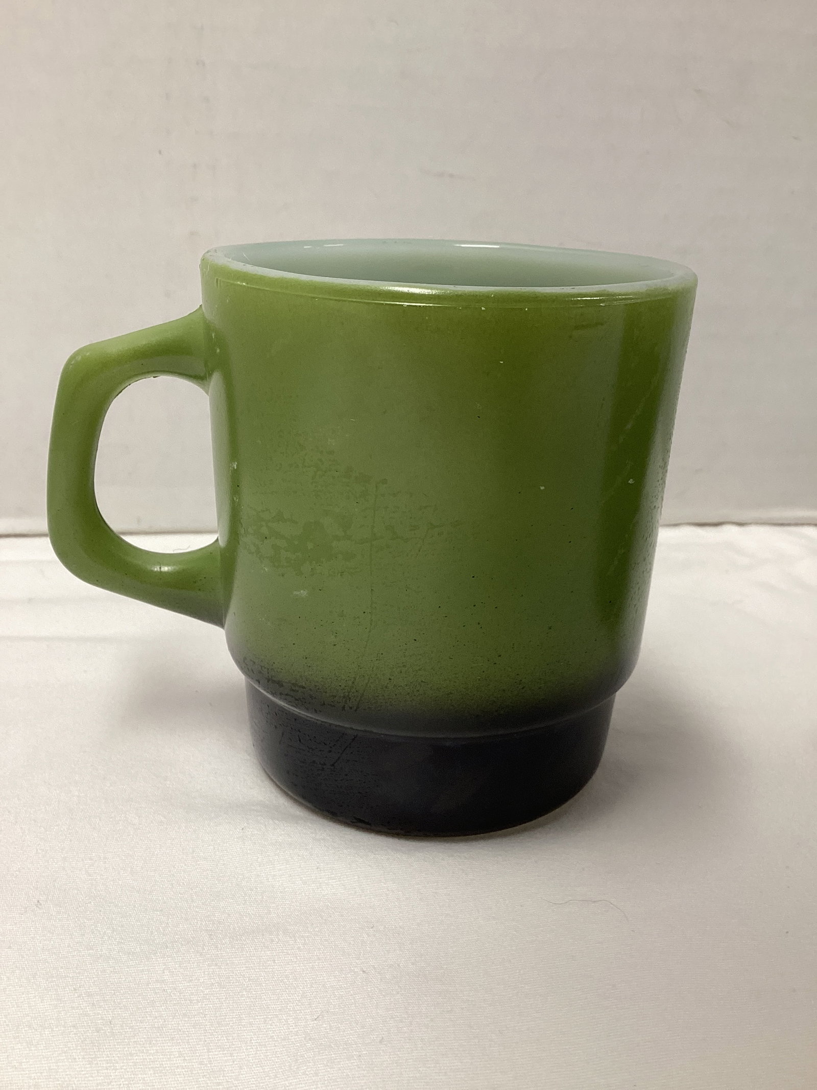 Four Anchor Hocking Fire King Green and Black Mugs - 2