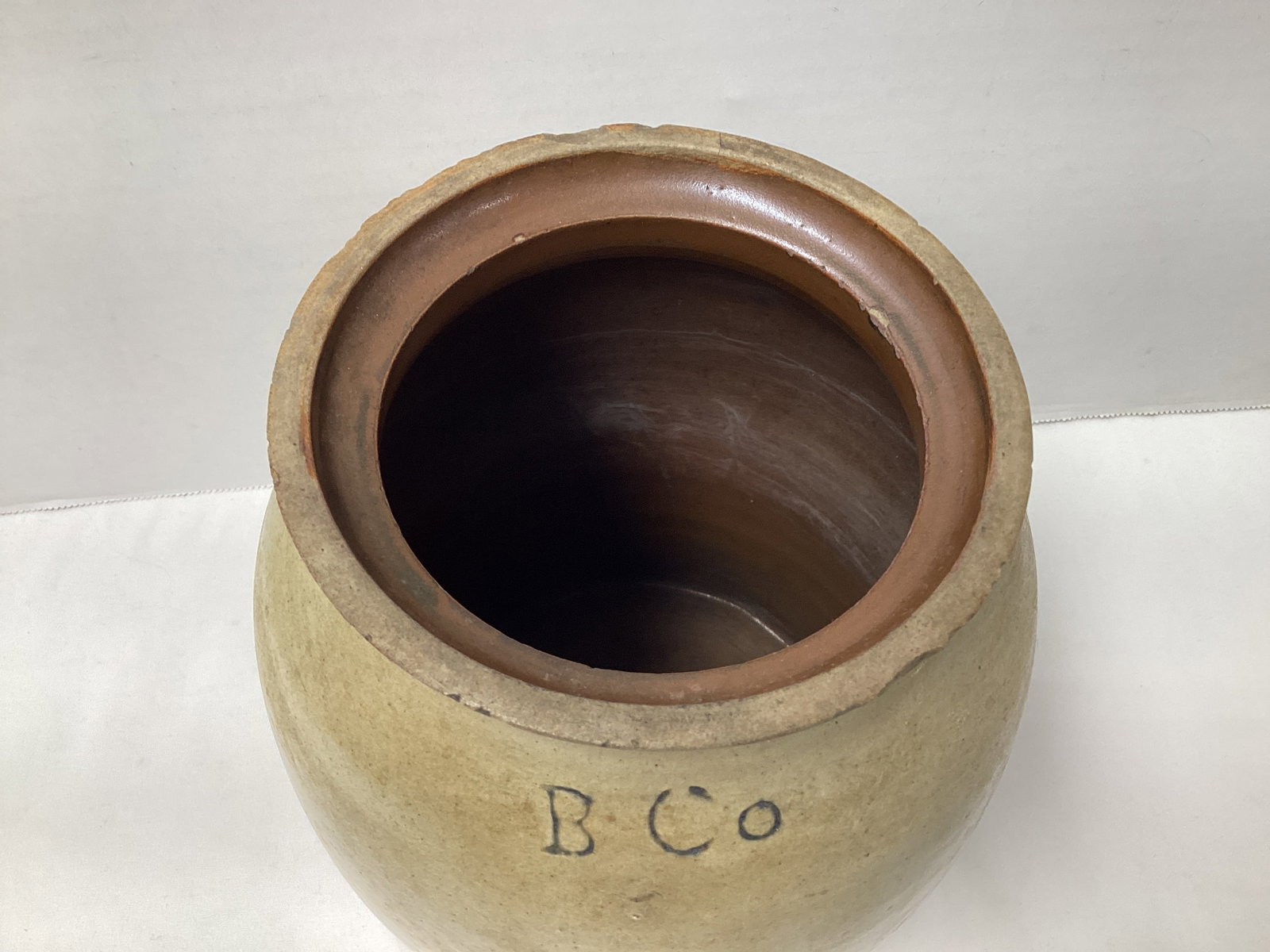 Stoneware Crock Marked B Co - 2
