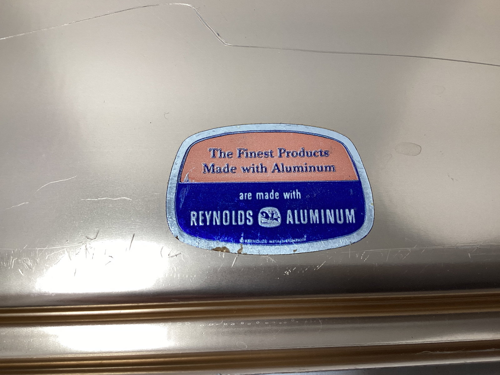 Vintage Reynolds Aluminum Tray with Coasters - 7